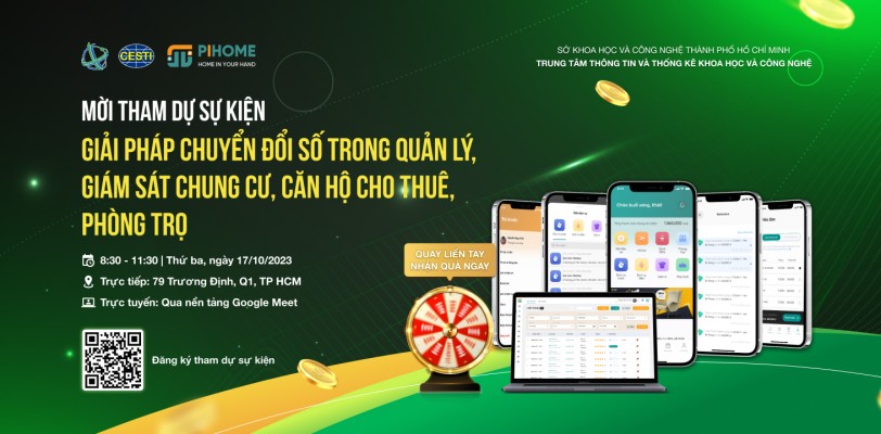 Thư Mời Tham Dự Sự Kiện Kết Nối Ý Tưởng Với Chủ Đề: “GIẢI PHÁP CHUYỂN ĐỔI SỐ TRONG QUẢN LÝ, GIÁM SÁT CHUNG CƯ, CĂN HỘ CHO THUÊ, PHÒNG TRỌ”